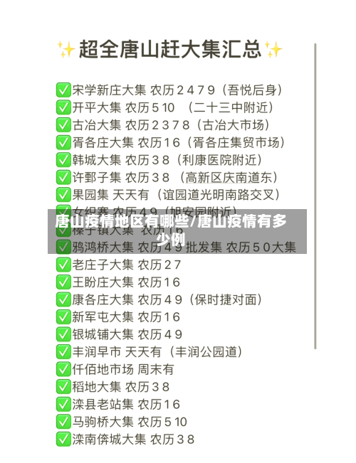 唐山疫情地区有哪些/唐山疫情有多少例-第3张图片