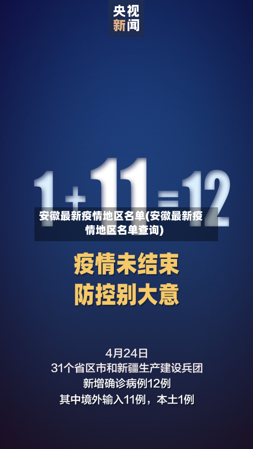 安徽最新疫情地区名单(安徽最新疫情地区名单查询)
