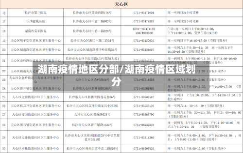 湖南疫情地区分部/湖南疫情区域划分-第2张图片