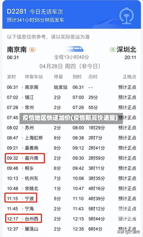 疫情地区快递加价(疫情期间快递量)