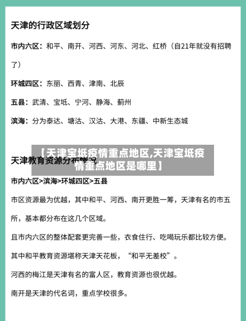 【天津宝坻疫情重点地区,天津宝坻疫情重点地区是哪里】